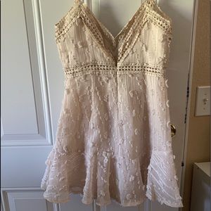 Saints + Secrets Tan Cream Dress